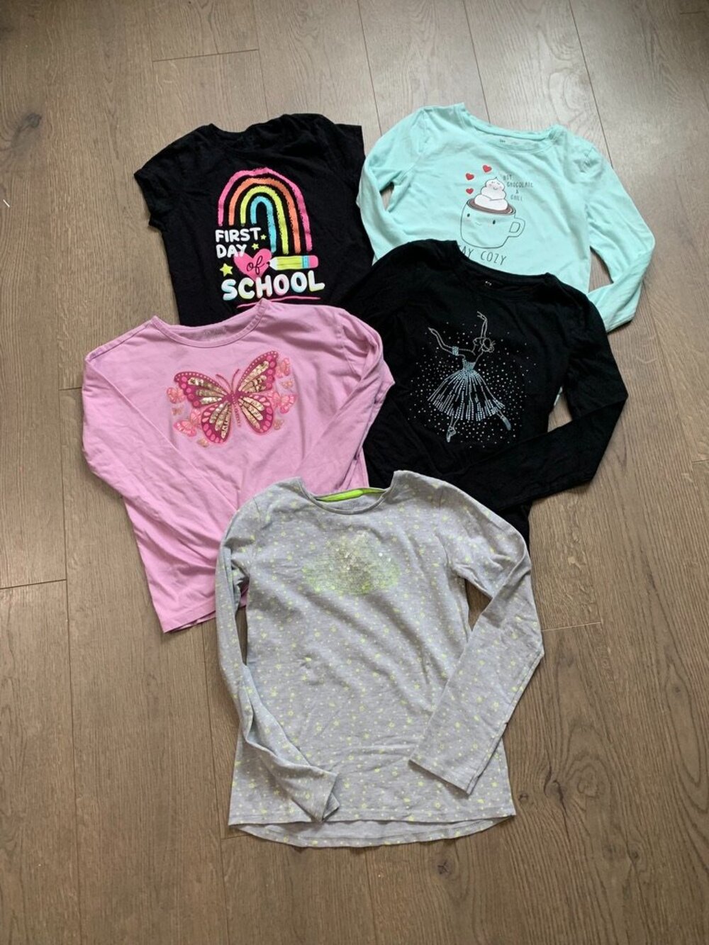 bundle size 10 long shirt girls (1 short sleeve)